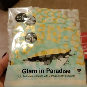 Glam in Paradise Gold Foil Masks